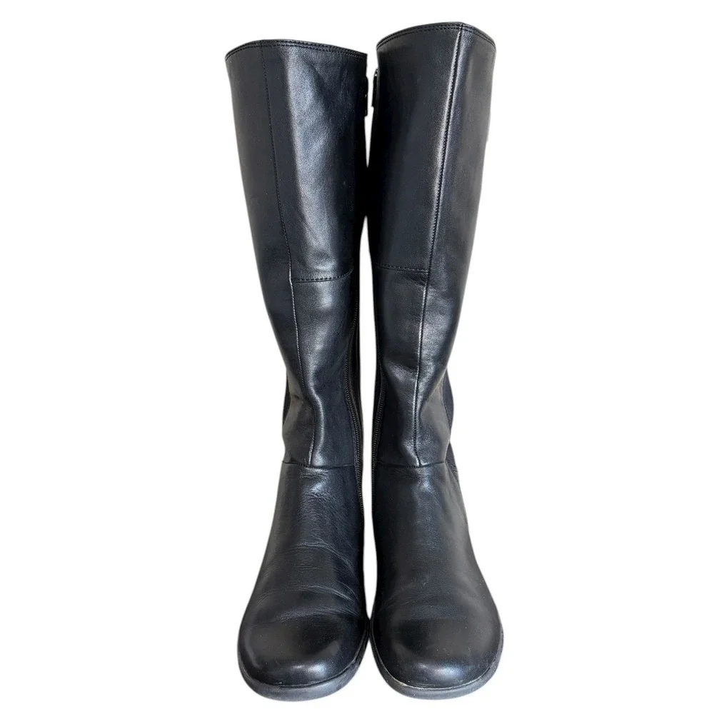 Cobb Hill By New Balance Black Leather Knee‎ High Boots Women's Size 6.5 M